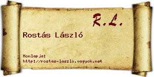 Rostás László névjegykártya