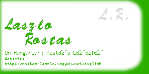 laszlo rostas business card